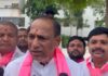 BRS MLA Malla Reddy speaking to media during KTR birthday celebrations