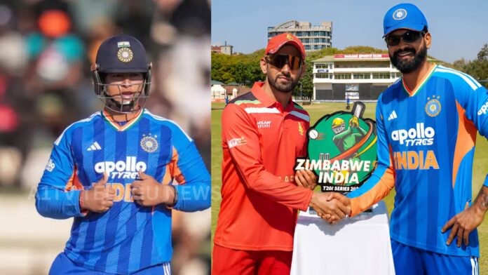Shreyas Iyer celebrates India's T20 victory over Zimbabwe