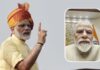 Prime Minister Narendra Modi recording a selfie video for Instagram
