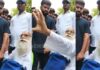 Public Protest | విమర్శకు హద్దులు ఉండాలి.. సంస్కారం మర్చిపోవద్దు! Elderly man speaking during a public protest with people listening