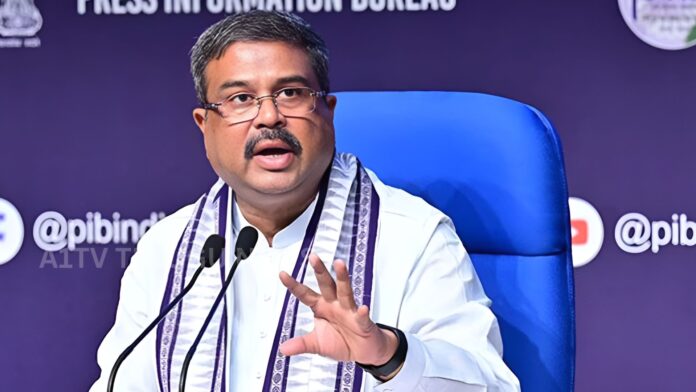 Dharmendra Pradhan after submitting his resignation as Union Education Minister