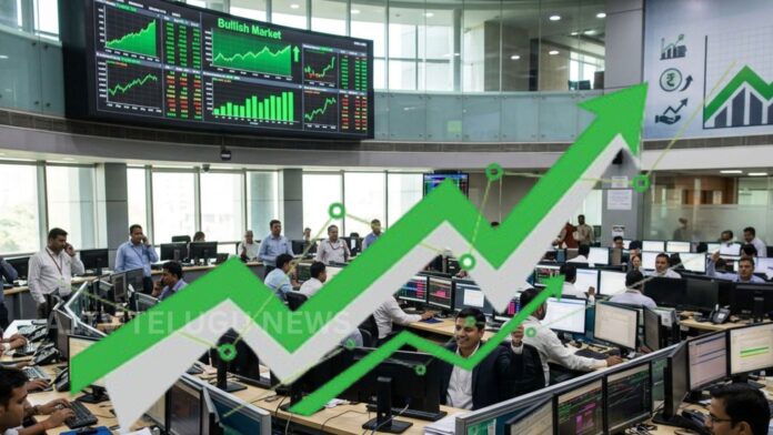 Sensex and Nifty display strong gains during stock market trading