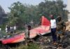 Air India AI-171 crash investigation officials examining aircraft wreckage