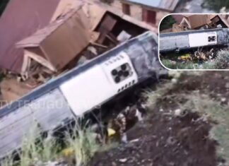 Amarnath Yatra bus accident site in Ganderbal