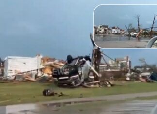 Tornado damage and fallen trees in Wisconsin after severe storm