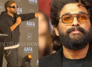 Actor Allu Arjun interacting with fans during an event