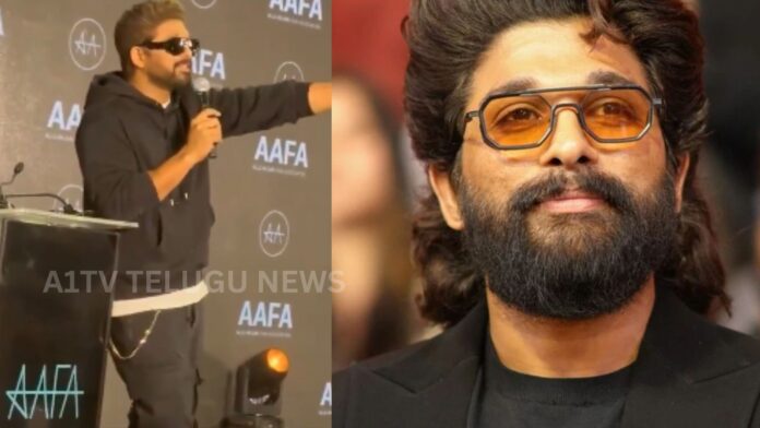 Actor Allu Arjun interacting with fans during an event