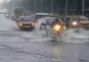 Dark rain clouds over Hyderabad as heavy rainfall begins
