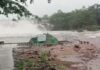 Bogatha Falls overflowing due to heavy rainfall in Mulugu district