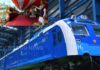 India's first hydrogen powered train at Jind railway station in Haryana