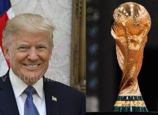 Donald Trump and Gianni Infantino at FIFA football event