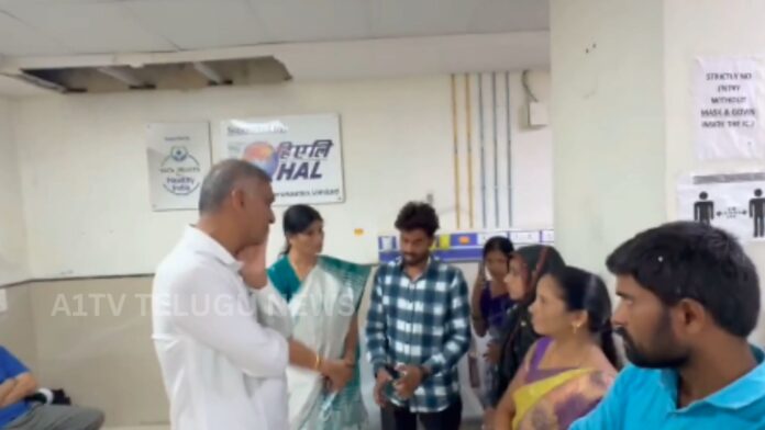 Harish Rao interacting with patients at NIMS Hospital