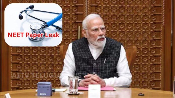 Prime Minister Narendra Modi addressing the parliamentary party meeting on NEET paper leak