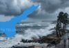 Heavy rain clouds over Andhra Pradesh during monsoon season