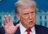 Donald Trump announcing new tariff policy on imported generic medicines